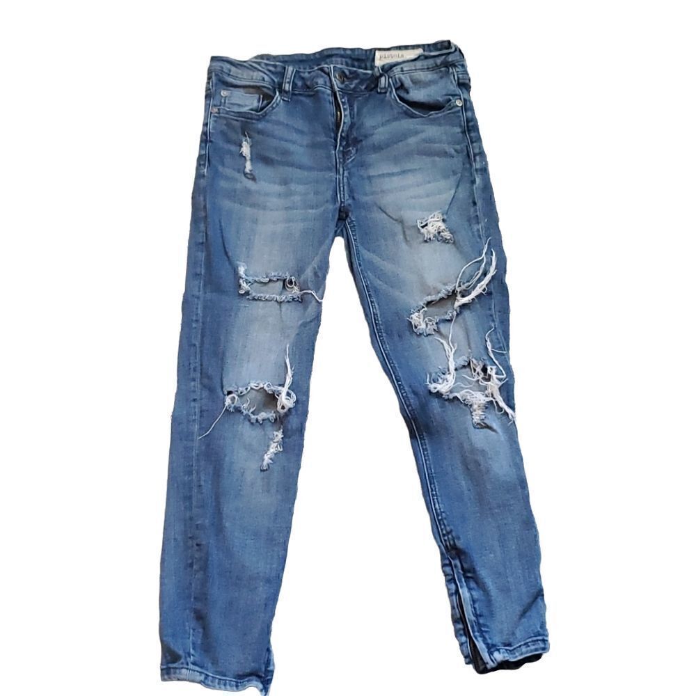 Pistola Distressed Zip Bottom Jeans